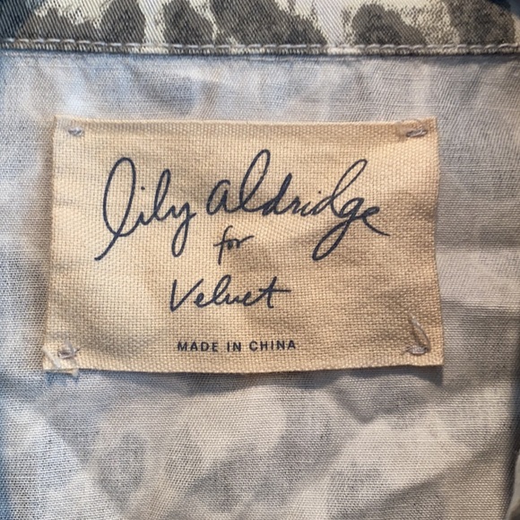 Lily Aldridge Velvet Aziya leopard army jacket S - Picture 3 of 12